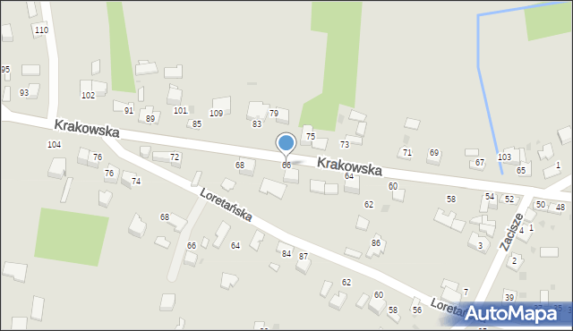 Wojnicz, Krakowska, 66, mapa Wojnicz