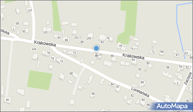 Wojnicz, Krakowska, 68, mapa Wojnicz