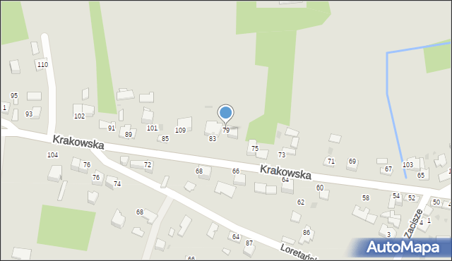 Wojnicz, Krakowska, 79, mapa Wojnicz