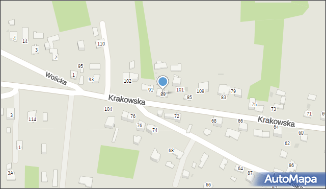 Wojnicz, Krakowska, 89, mapa Wojnicz