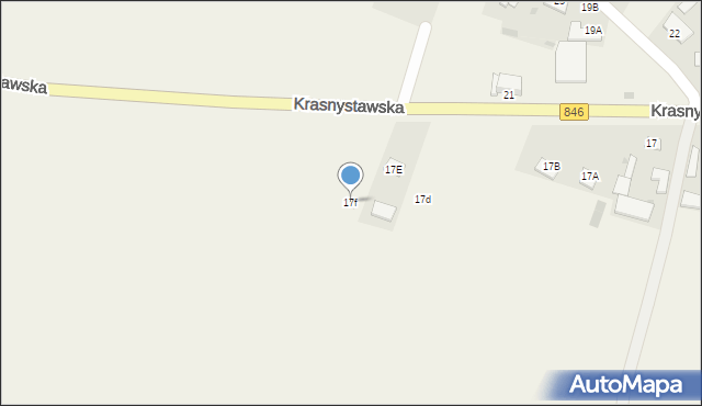 Wojsławice, Krasnystawska, 17f, mapa Wojsławice