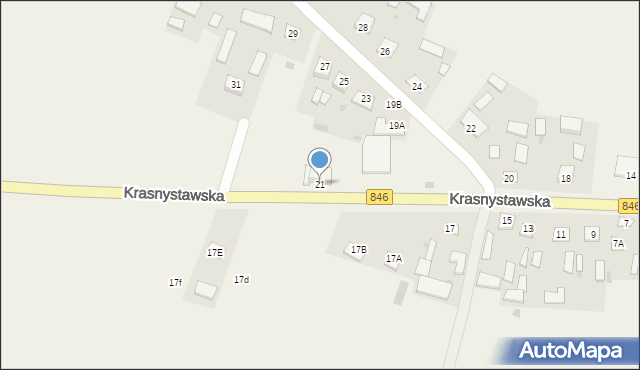 Wojsławice, Krasnystawska, 21, mapa Wojsławice