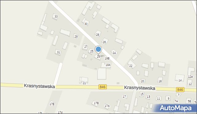 Wojsławice, Krasnystawska, 23, mapa Wojsławice