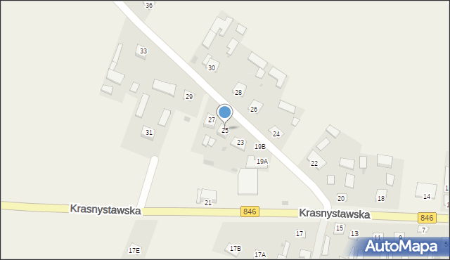 Wojsławice, Krasnystawska, 25, mapa Wojsławice