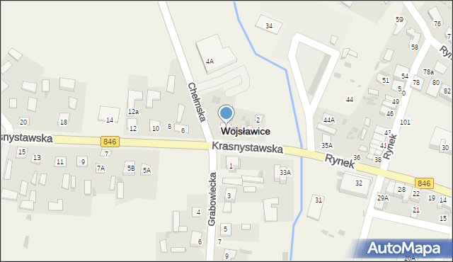 Wojsławice, Krasnystawska, 4, mapa Wojsławice