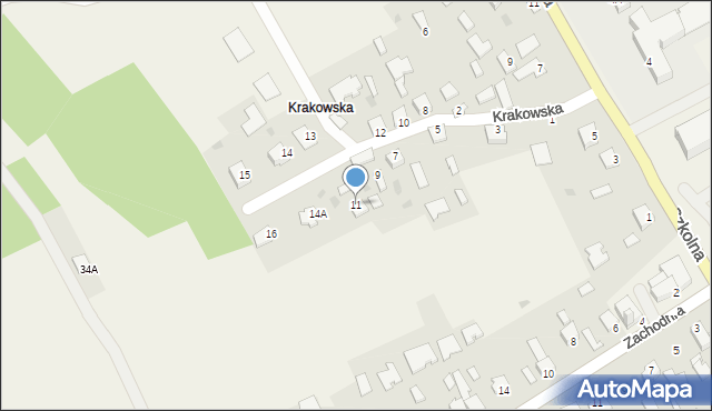 Wola Baranowska, Krakowska, 11, mapa Wola Baranowska