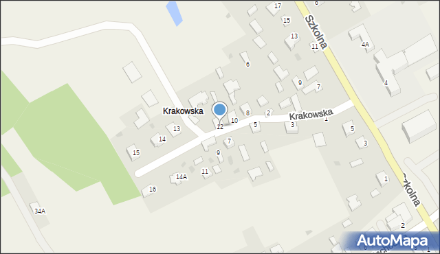 Wola Baranowska, Krakowska, 12, mapa Wola Baranowska