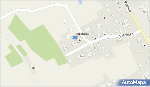 Wola Baranowska, Krakowska, 14, mapa Wola Baranowska