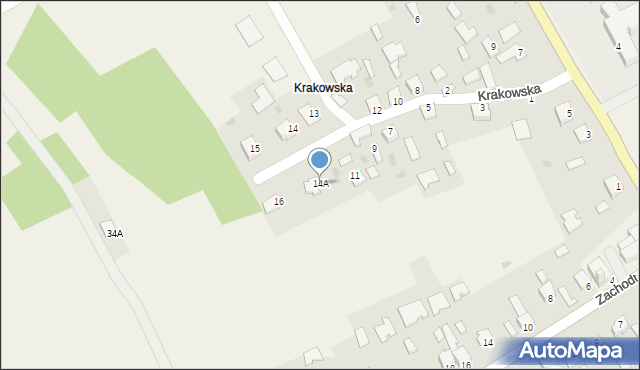 Wola Baranowska, Krakowska, 14A, mapa Wola Baranowska