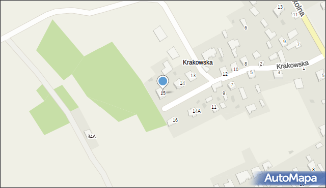 Wola Baranowska, Krakowska, 15, mapa Wola Baranowska