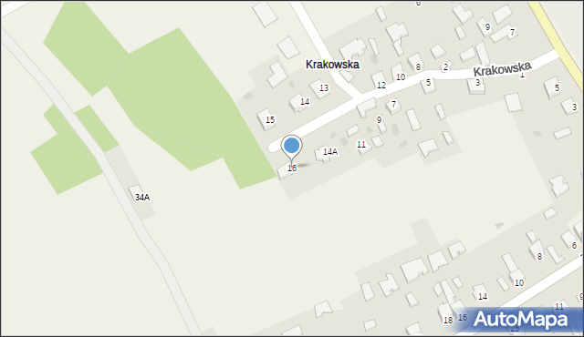 Wola Baranowska, Krakowska, 16, mapa Wola Baranowska