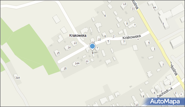 Wola Baranowska, Krakowska, 9, mapa Wola Baranowska