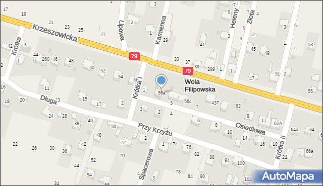 Wola Filipowska, Krzeszowicka, 56a, mapa Wola Filipowska