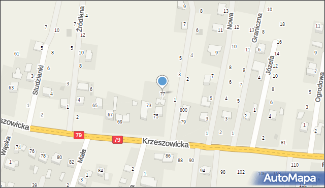 Wola Filipowska, Krzeszowicka, 77, mapa Wola Filipowska