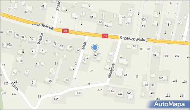 Wola Filipowska, Krzeszowicka, 84, mapa Wola Filipowska