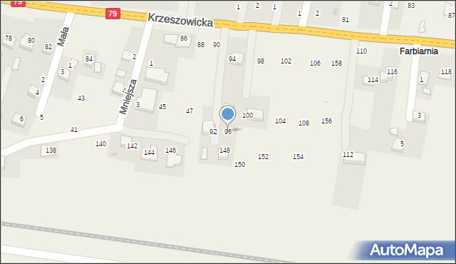 Wola Filipowska, Krzeszowicka, 96, mapa Wola Filipowska