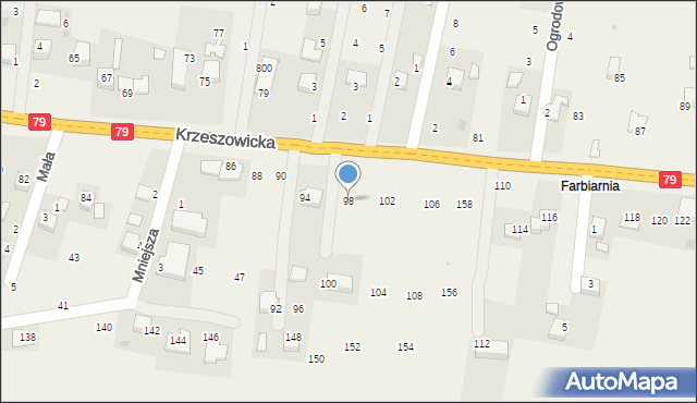 Wola Filipowska, Krzeszowicka, 98, mapa Wola Filipowska
