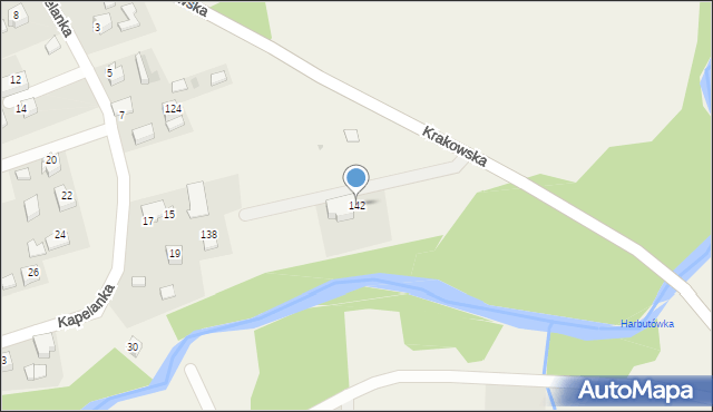 Wola Radziszowska, Krakowska, 142, mapa Wola Radziszowska