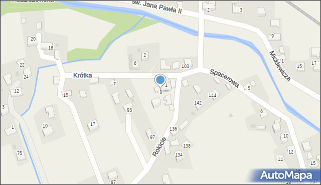 Wola Radziszowska, Krótka, 3, mapa Wola Radziszowska