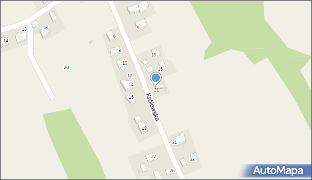 Wola Zachariaszowska, Królewska, 21, mapa Wola Zachariaszowska