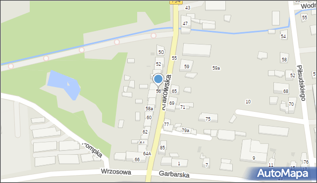 Wolbrom, Krakowska, 56, mapa Wolbrom
