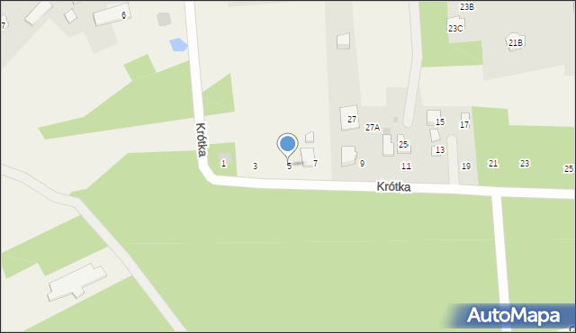 Wólka Radzymińska, Krótka, 5, mapa Wólka Radzymińska