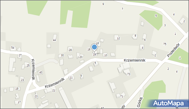 Wołowice, Krzemiennik, 14, mapa Wołowice