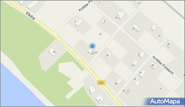 Woszczele, Królów Polskich, 14, mapa Woszczele