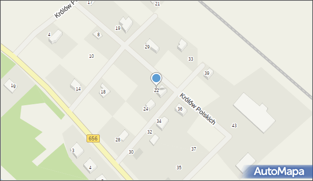 Woszczele, Królów Polskich, 22, mapa Woszczele