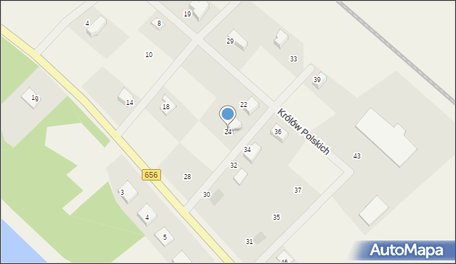 Woszczele, Królów Polskich, 24, mapa Woszczele