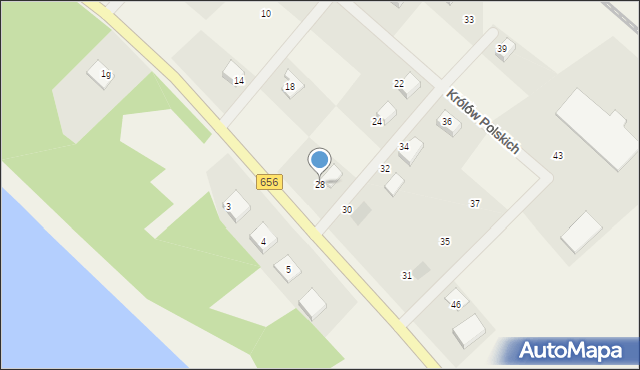 Woszczele, Królów Polskich, 28, mapa Woszczele