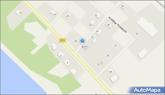 Woszczele, Królów Polskich, 30, mapa Woszczele