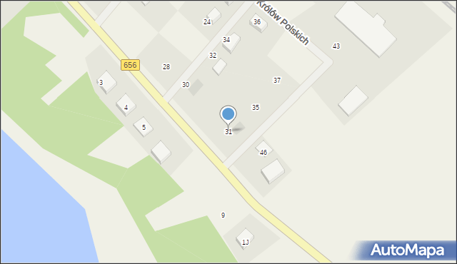 Woszczele, Królów Polskich, 31, mapa Woszczele