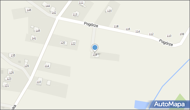 Wrocanka, Krośnieńska, 118, mapa Wrocanka