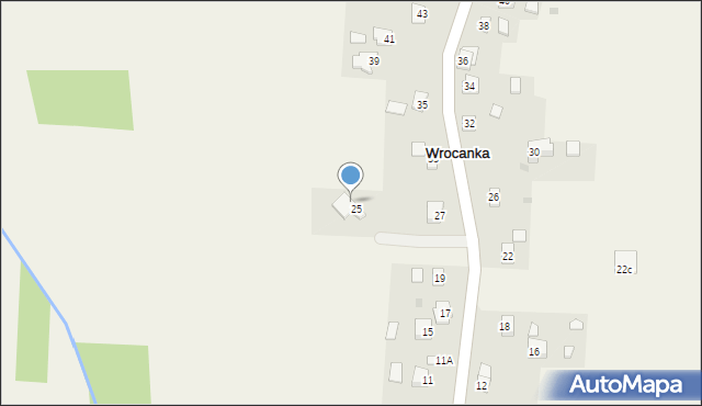 Wrocanka, Krośnieńska, 29, mapa Wrocanka