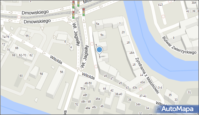 Wrocław, Króla Władysława Jagiełły, 3, mapa Wrocławia