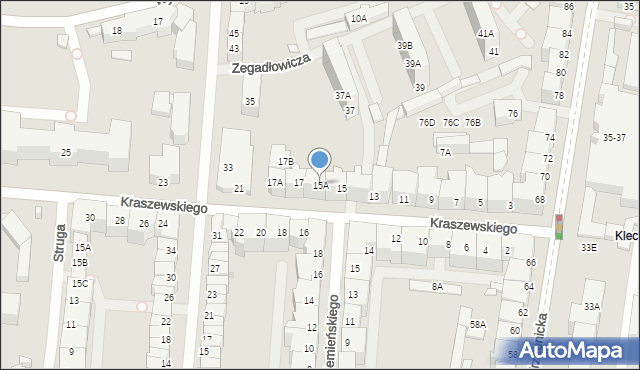 Wrocław, Kraszewskiego Józefa Ignacego, 15A, mapa Wrocławia