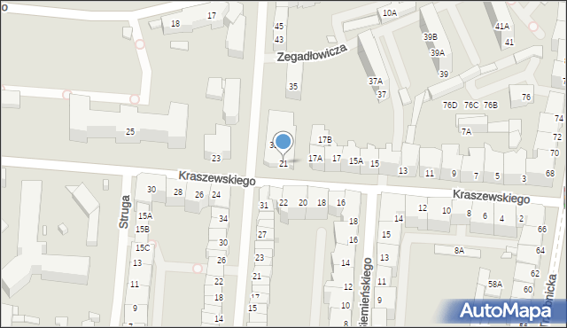 Wrocław, Kraszewskiego Józefa Ignacego, 21, mapa Wrocławia