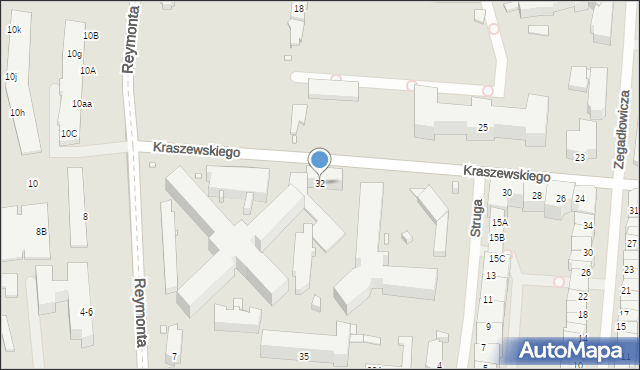 Wrocław, Kraszewskiego Józefa Ignacego, 32, mapa Wrocławia