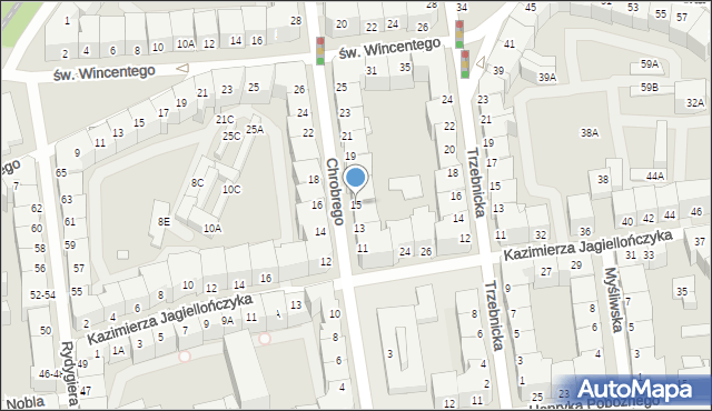 Wrocław, Króla Bolesława Chrobrego, 15, mapa Wrocławia