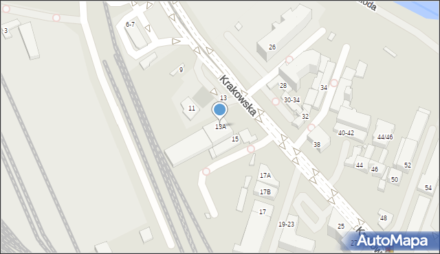 Wrocław, Krakowska, 13A, mapa Wrocławia