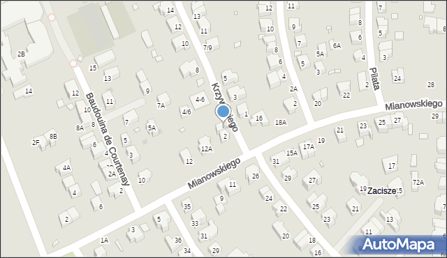 Wrocław, Krzywickiego Ludwika, 2A, mapa Wrocławia