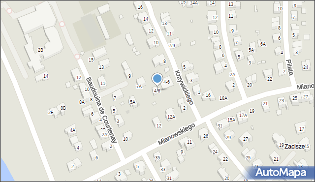 Wrocław, Krzywickiego Ludwika, 4/6, mapa Wrocławia