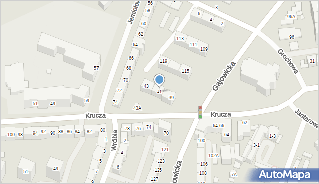 Wrocław, Krucza, 41, mapa Wrocławia