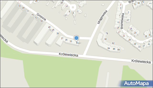 Wrocław, Królewiecka, 31, mapa Wrocławia