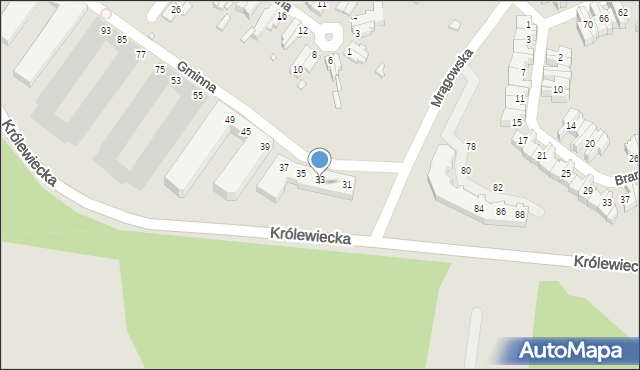 Wrocław, Królewiecka, 33, mapa Wrocławia