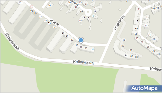 Wrocław, Królewiecka, 35, mapa Wrocławia