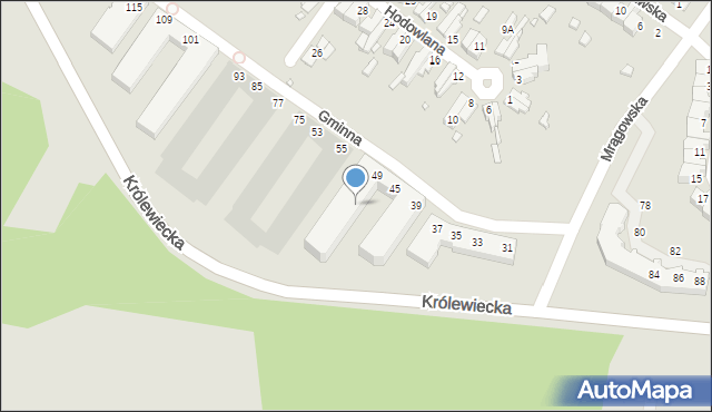 Wrocław, Królewiecka, 47, mapa Wrocławia