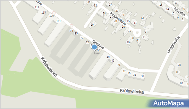 Wrocław, Królewiecka, 63, mapa Wrocławia