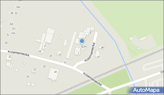 Wrocław, Krzemieniecka, 3, mapa Wrocławia